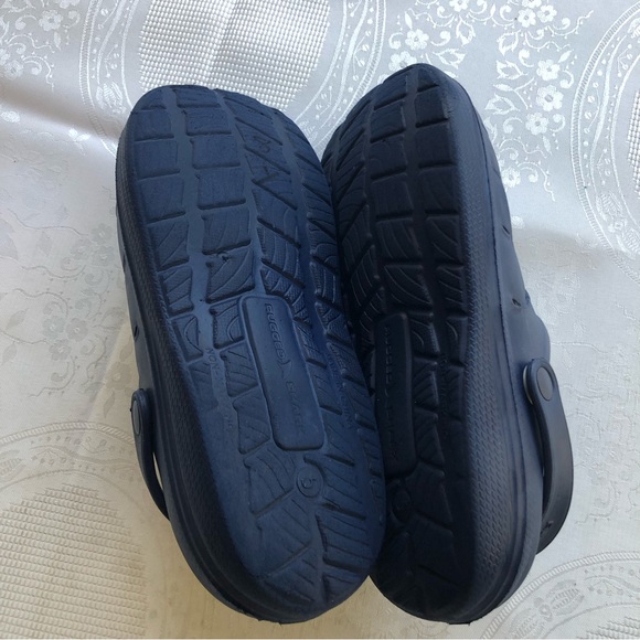 Rugged Shark Junior Boys Size 5 Navy Blue Rubber Clogs Sandals Slip On Slippers - Picture 4 of 16